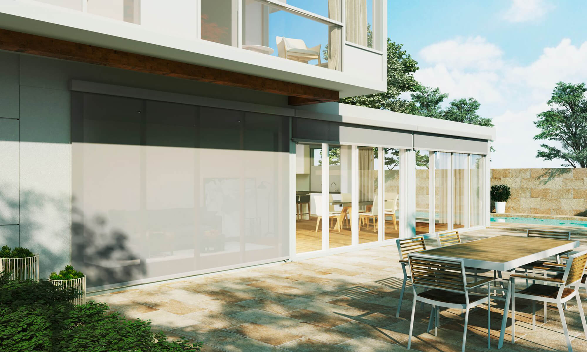 Wire Guide Outdoor Shades Redcliffe & Brisbane Northside